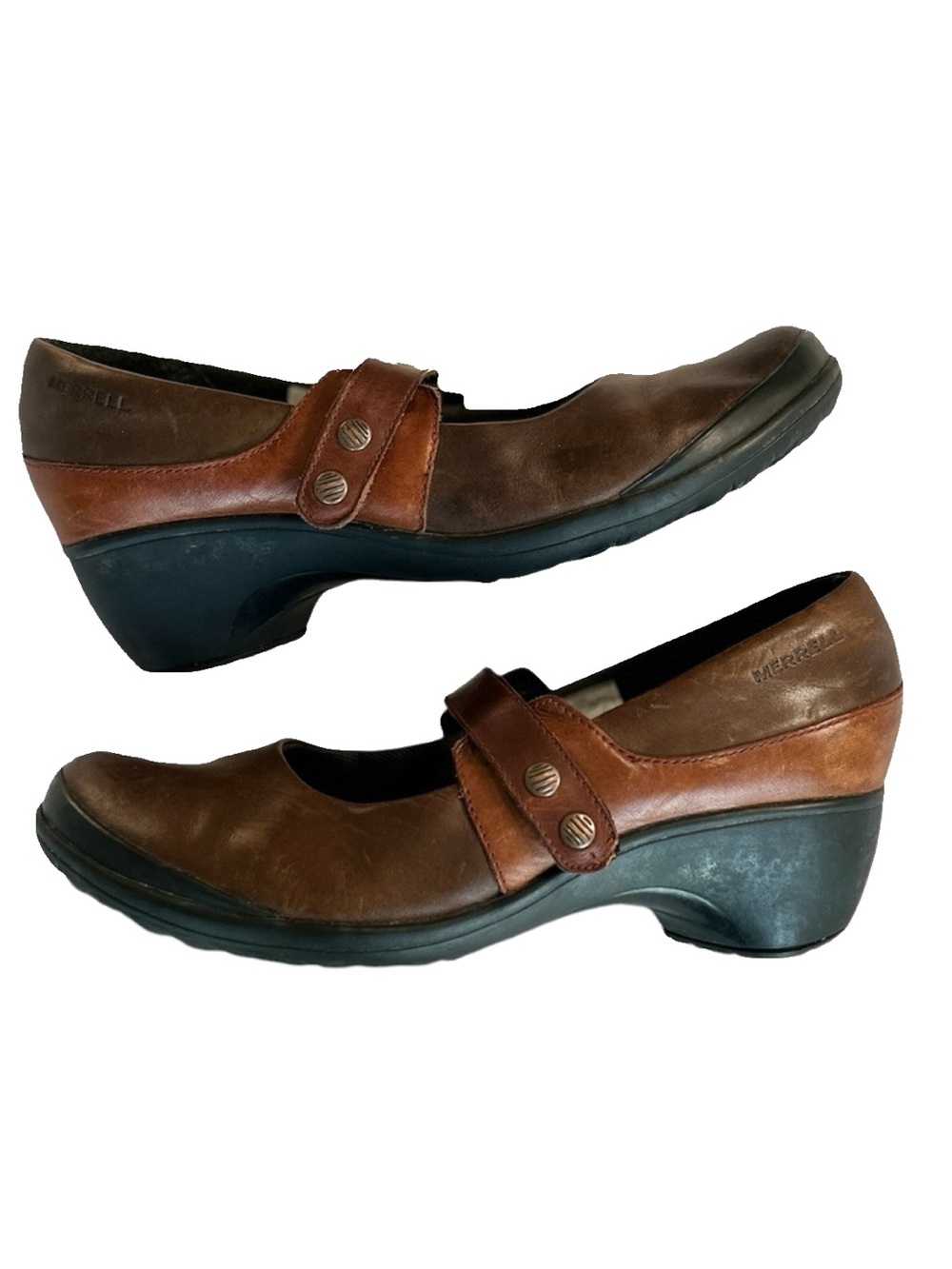 Merrell Veranda Emme Brown Leather Mary Jane Shoes